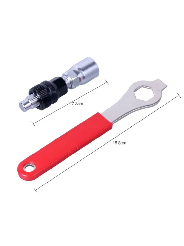 1Set Bike Crank Extractor Red 16Mm Spanner Bottom Remover Spanner Bike Repair Kit Crank Puller
