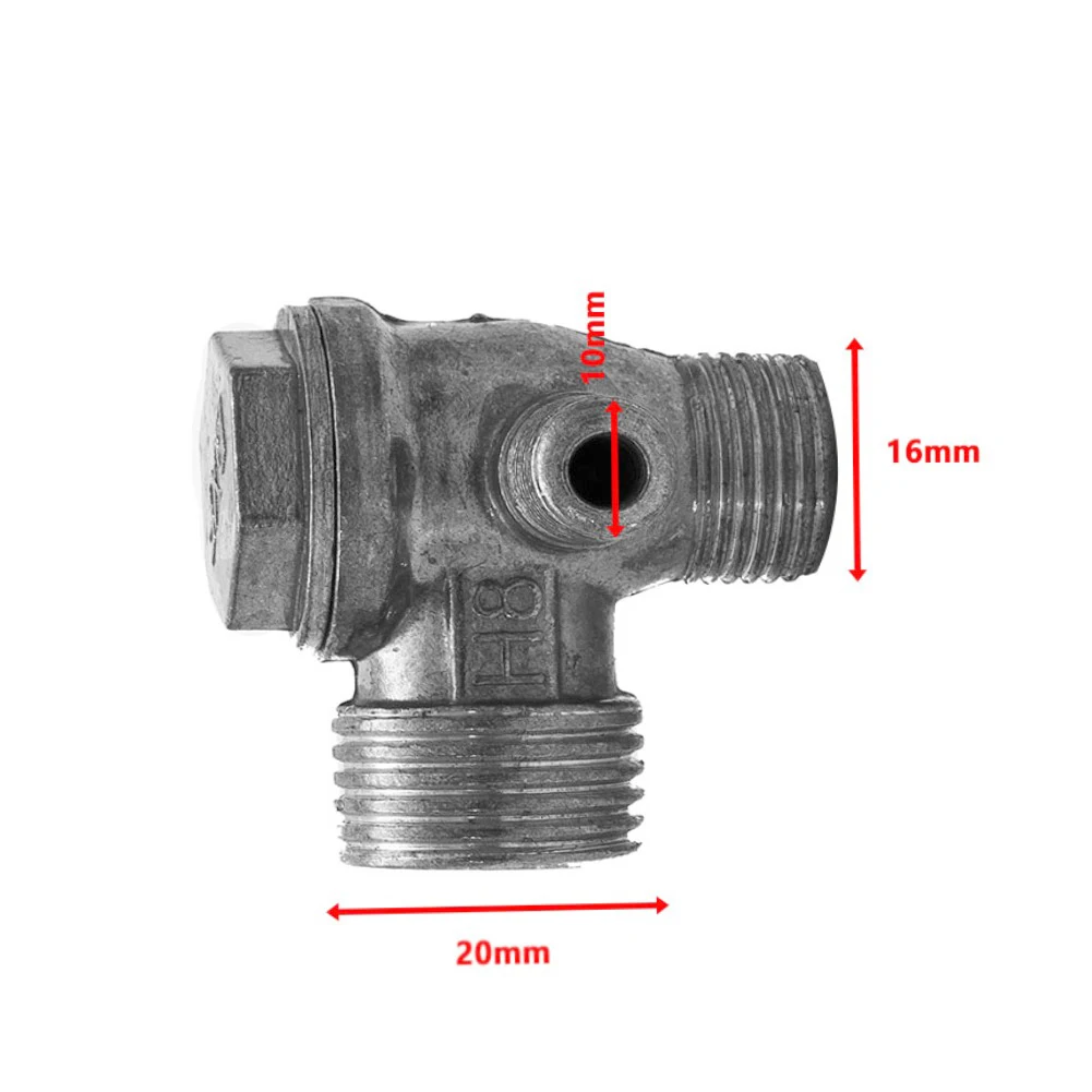 Air Compressor Check Valve Replacement Silver Aluminum Alloy For Air Connecting Male Thread Diameter 20/16/10mm 1 Pcs