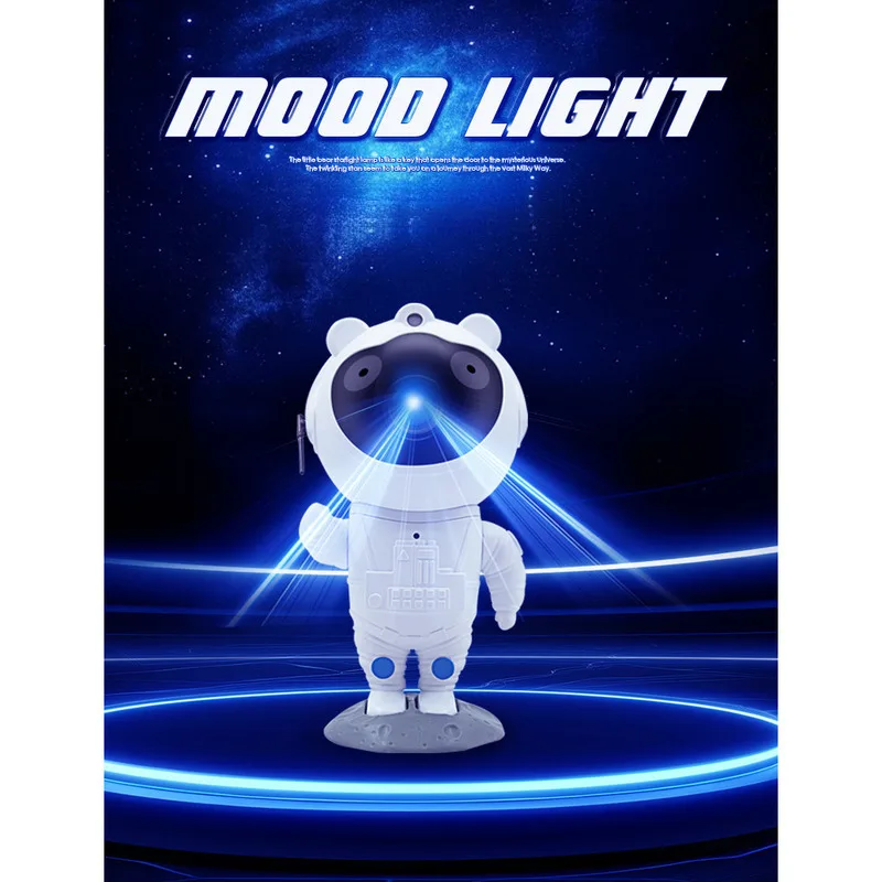 Spaceman Astronaut Starry Sky Light Projector Bedroom Night Light Atmosphere Lamp USB Version For Home Decoration Kids Gift