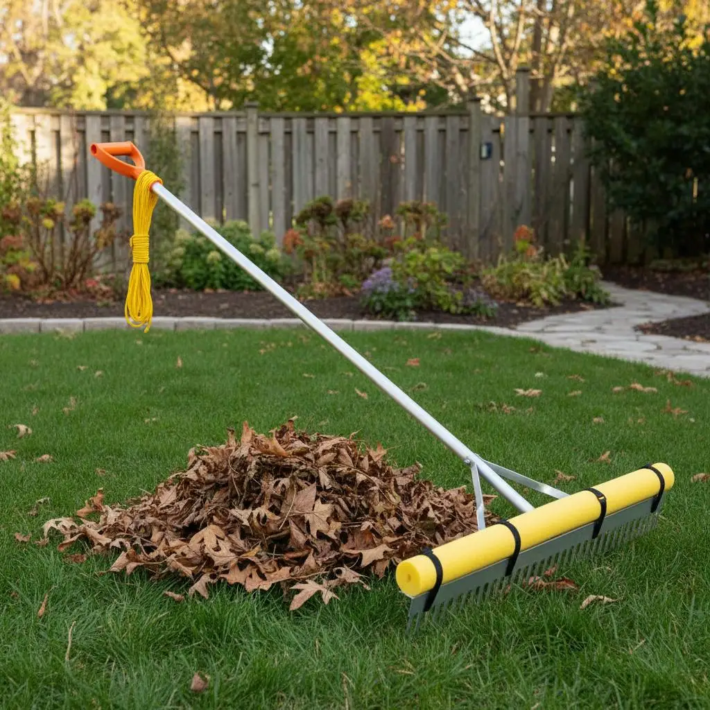 Aluminum Leveling Tool 36" Head 102" Handle For Garden Yard Beach, Heavy Duty Large Rake Loosening Soil Pond Gravel Lawn Care