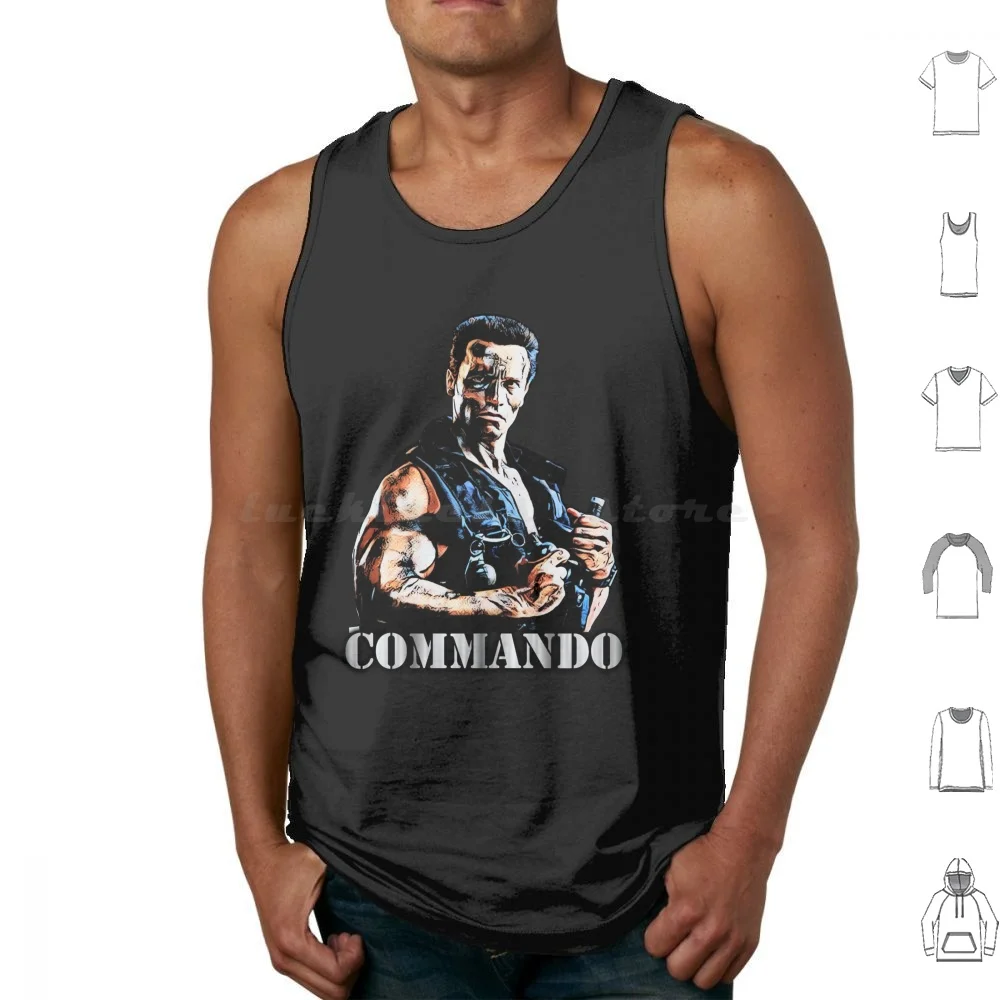 Commando Tank Tops Vest Sleeveless Commando Movies Popular A Beverly Hills Cop See You At The Party Richter Terminator