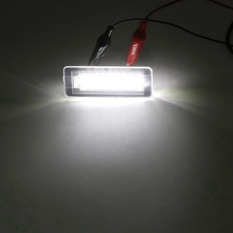 2Pcs Car LED License Plate Tag Lamp For Benz Smart Fortwo Coupe Convertible 450 451 W450 W453 LED License Plate Light