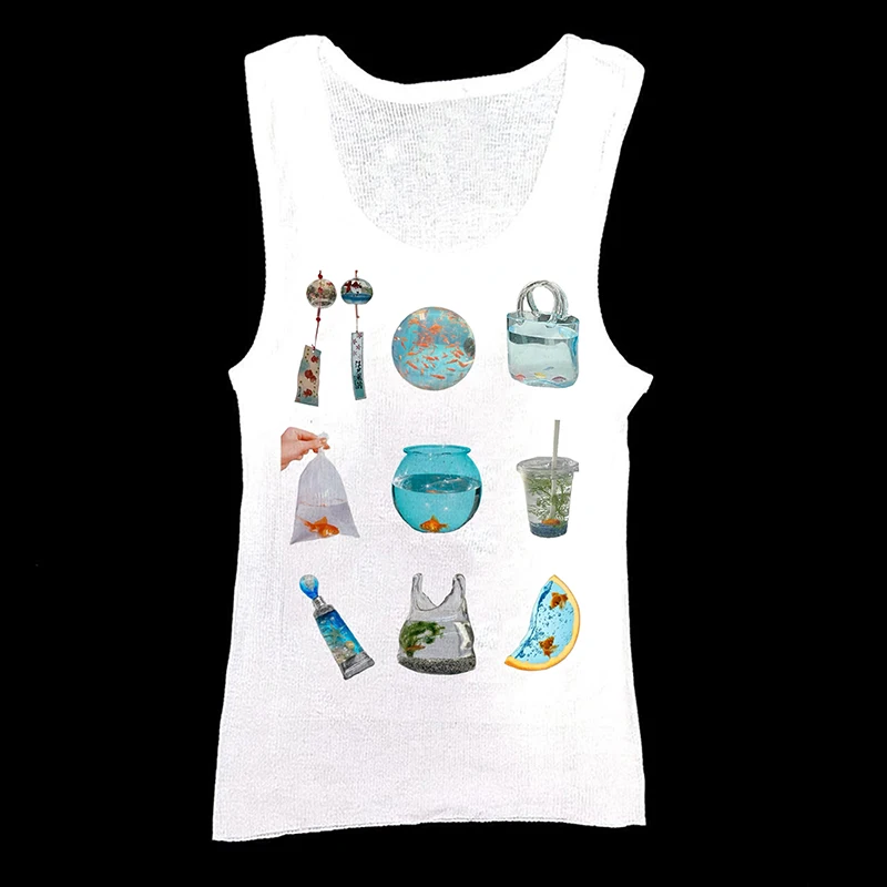 Sexy Women Printing Women T-Shirt Slim Crop Top Retro Casual Tee Y2k Top Streetwear Tops Short Navel Female Clothes Emo girls