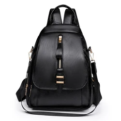 Ladies Fashion Travel Shoulder Bag Vintage Backpack for Women School Bags for New Girl High Quality Soft Leather Female Handbags