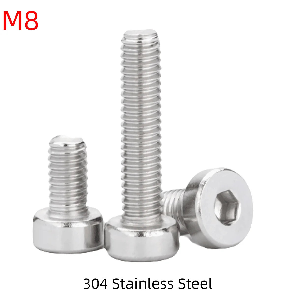 

M8 304 Stainless Steel Hex Hexagon Socket Thin Low Short Profile Head Allen Cap Screw Bolt DIN 7984