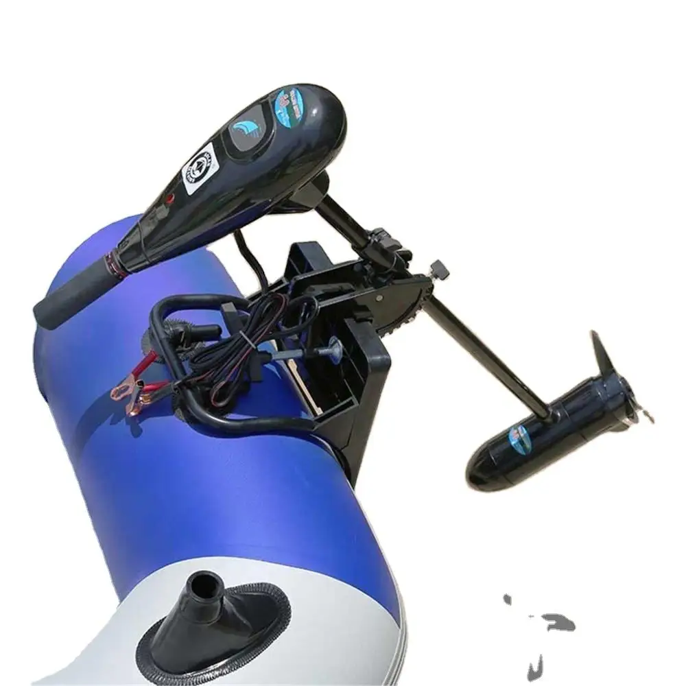 PVC Inflatable Kayak 88lbs 24V Electric Brush Motor Outboard Trolling Engine Transom Mounted Three Blades Drifting