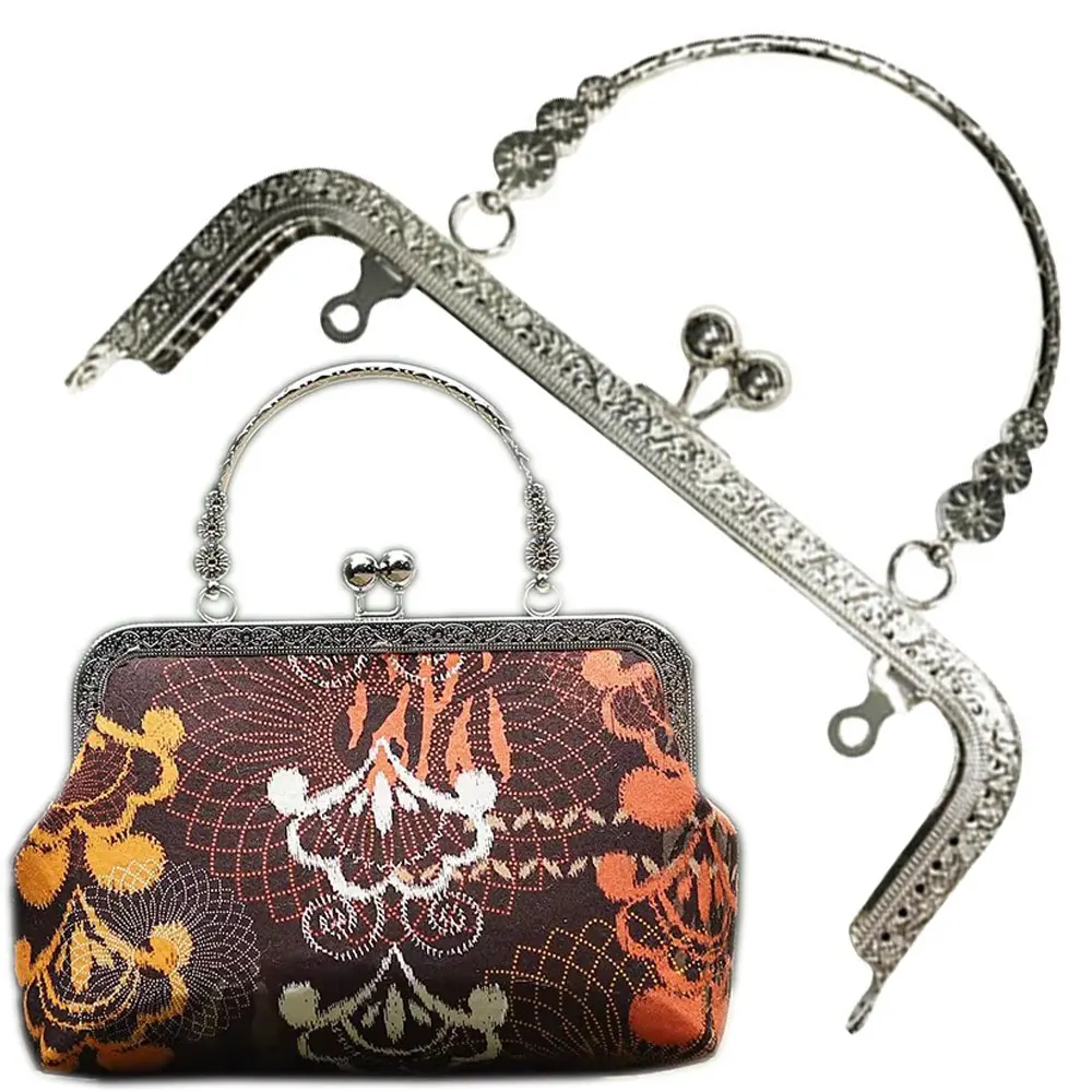

4PCS 18.5cm Metal Purse Frame Bags Kiss Clasp Lock Handbag Clasps Clip Buckle DIY Bag Handle Making Hardware Accessories