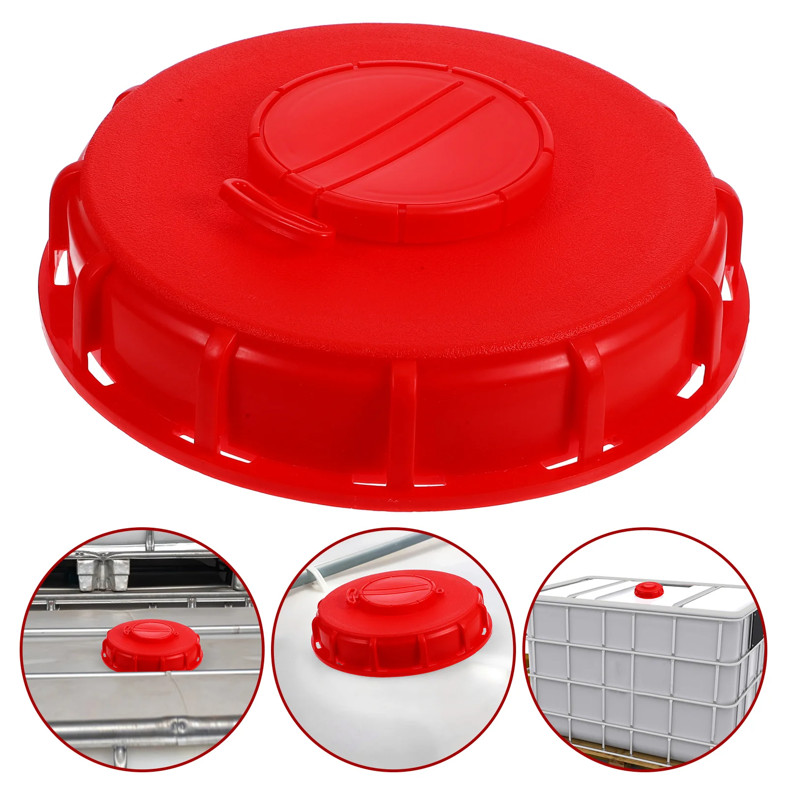 Ibc Cover Tote Lid Caps Ton Barrel Bags Bulk Industrial Containers Red Abs Tank