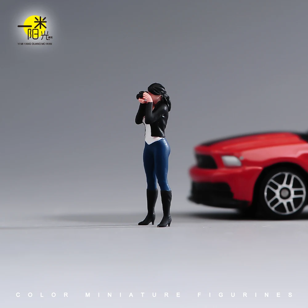    رسمت مصغرة 1/87 1/64 1/43 1/24 1/18 مصور الجمال امرأة رجل نموذج الشكل ثلاثية الأبعاد Diorama دمية صغيرة المشهد الدعائم