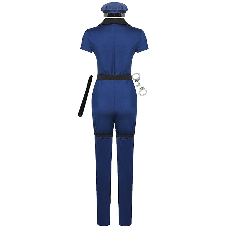 Costume da poliziotto Sexy Costume da ufficiale di polizia stradale vestito uniforme da poliziotta Costume da poliziotto di Halloween per adulti Cosplay Fancy Party Dress