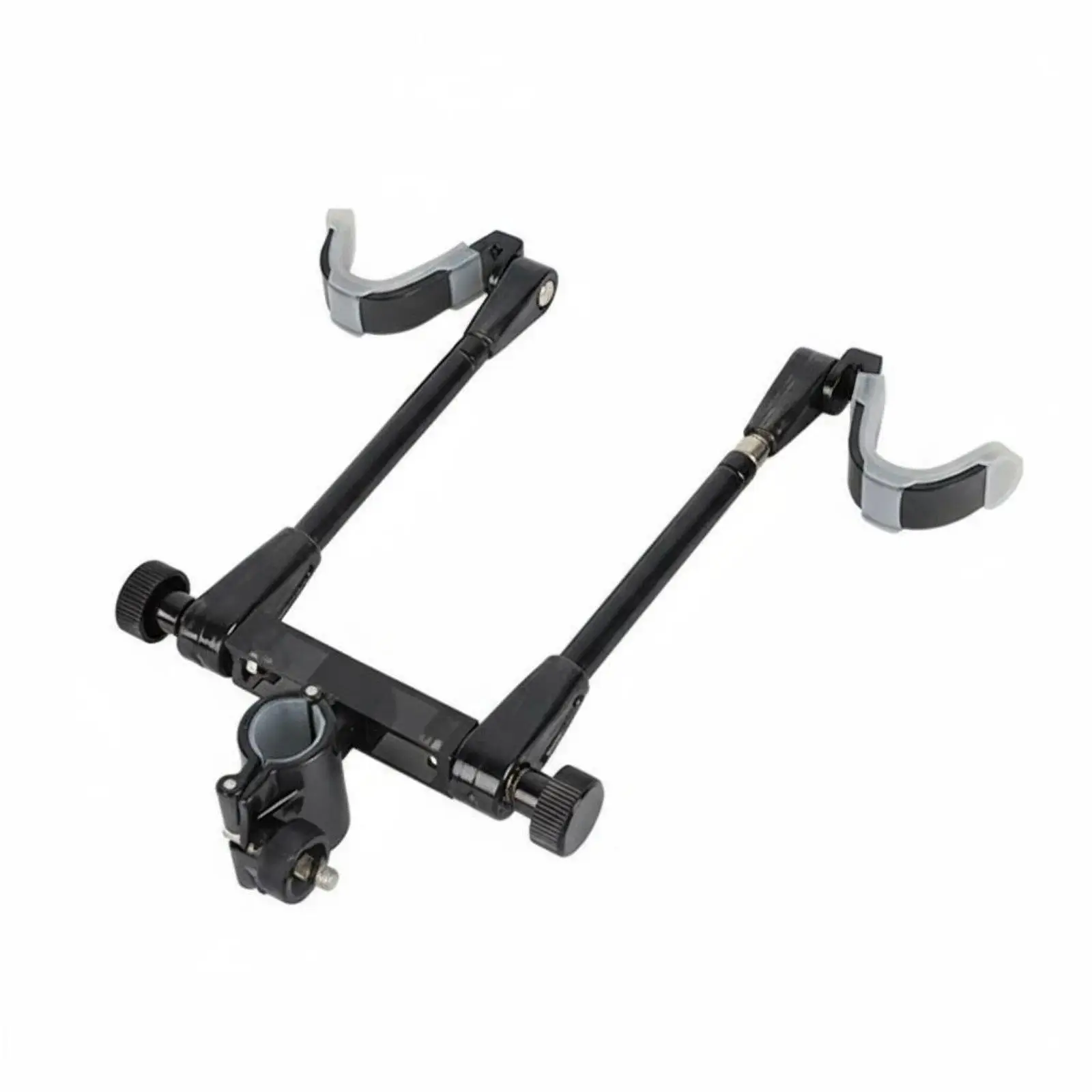 Adjustable Polycarbonate Fishing Rod Bracket Double Holder with Auto Spring Return for Night Fishing Shore Support