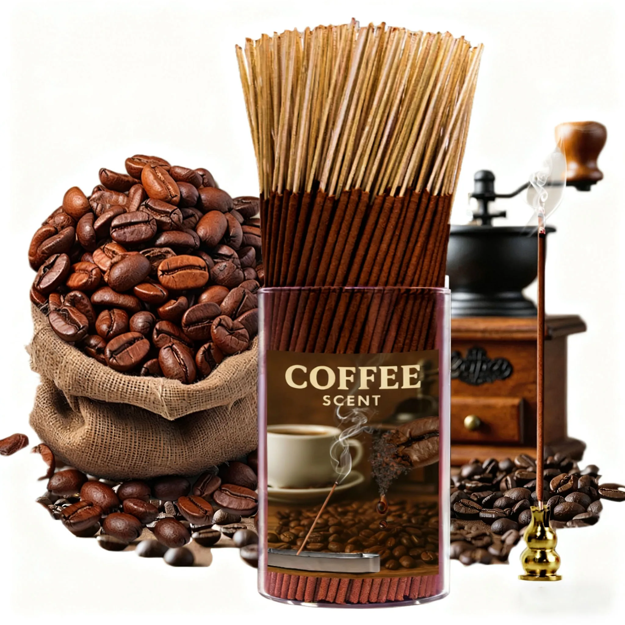 Handmade Coffee Aroma Stick |   Yoga Meditation Home Fragrance, Suitable for Cleansing, Relaxing and Eliminating Negative Energy, Suitable for Home and Office Air Purification. Spa Center Zen-Inspired Gift Reminder. Warm Café Atmosphere, Perfect for Offices, Yoga, and as a Gift.