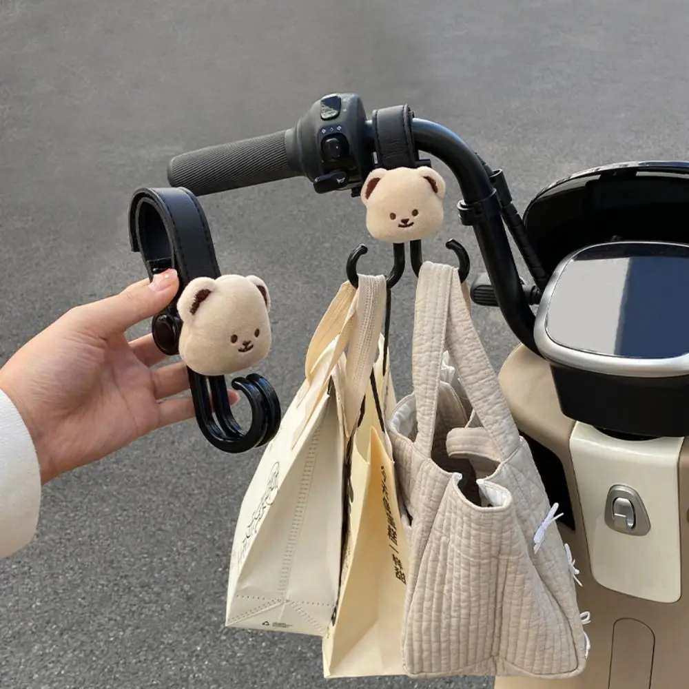 Bear Baby Stroller Hooks Double Hook Cart Organizer Hanging Hook Stroller Accessories Rabbit Stroller Accessories Cart