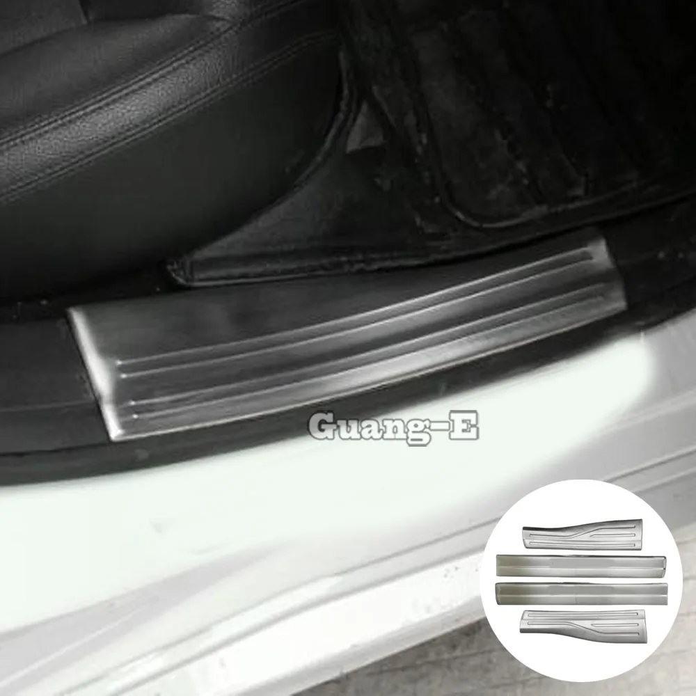Car Cover Stainless Steel Pedal Door Sill Scuff Plate Cover Inner Stick Threshold For Mercedes Benz GLA 2015 2016 2017 2018 2019