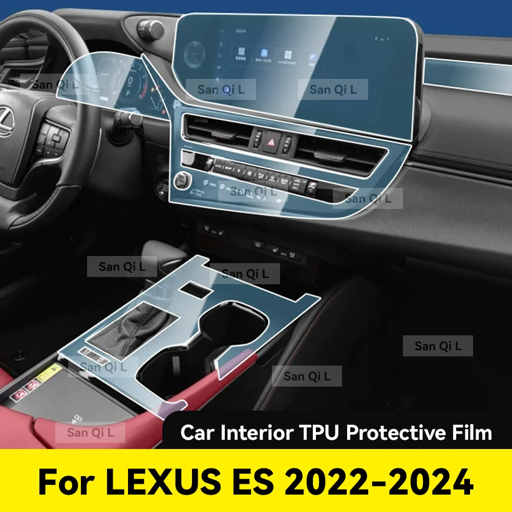 

Для LEXUS ES 2023 2024 2022, защита от царапин, дверь автомобиля, центральная консоль, медиа-приборная панель, навигация, автомобильные аксессуары, защитная пленка из ТПУ