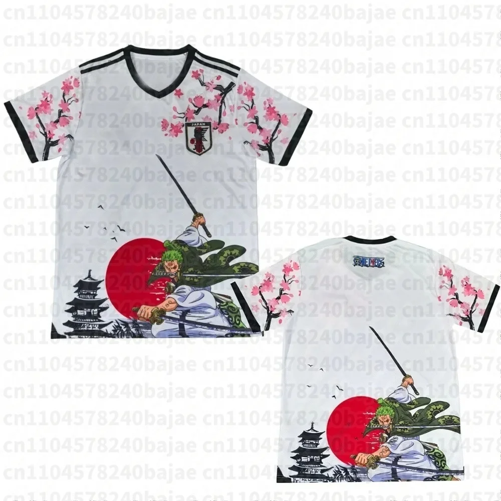 FamilyMatching Neuestes Anime One Piece Japanisches Fußballtrikot, Zoro Fan Edition, Spezielle Edition Atmungsaktives Trikot T-Shirt