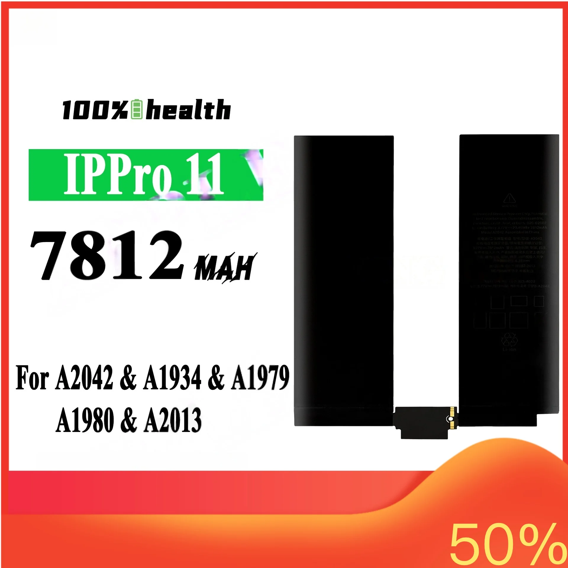 7812mAh Tablet Battery for Apple IPad Pro11 First Generation A2042 A1934 A1979 A1980 Lithium Rechargeable Battery