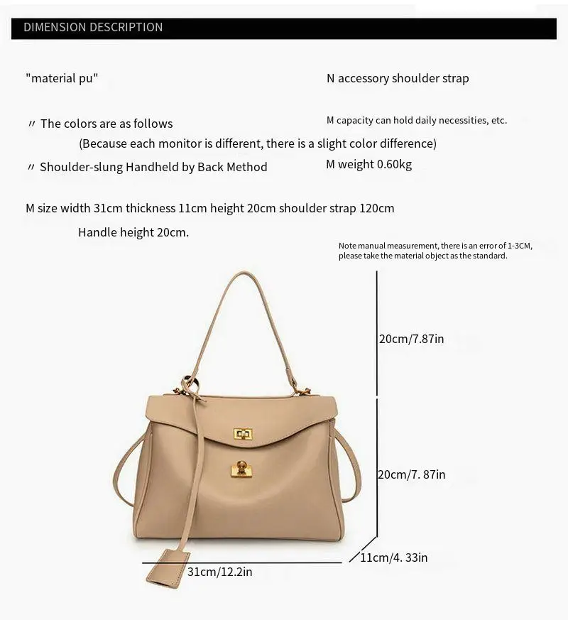 New Luxury Designer Brand Women\'s Handbag Flap Soft Leather Gold Lock Top Quality Single Shoulder Large Capacity Commuter Bag