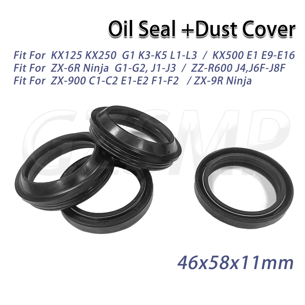 

Front Fork Damper Oil Seal Dust Cover Fit for Kawasaki KX125 KX250 G1 KX500 ZX-6R ZX600 ZZ-R600 ZX-900 ZX-9R Ninja