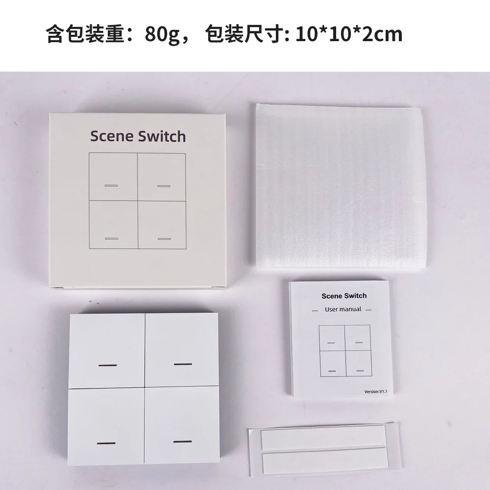 Tuya Smart ZigBee Switch 4 Gang Scenario 12 Scene Switch Push Button Controller Support DeCONZ Zigbee2mqtt Home Assistant