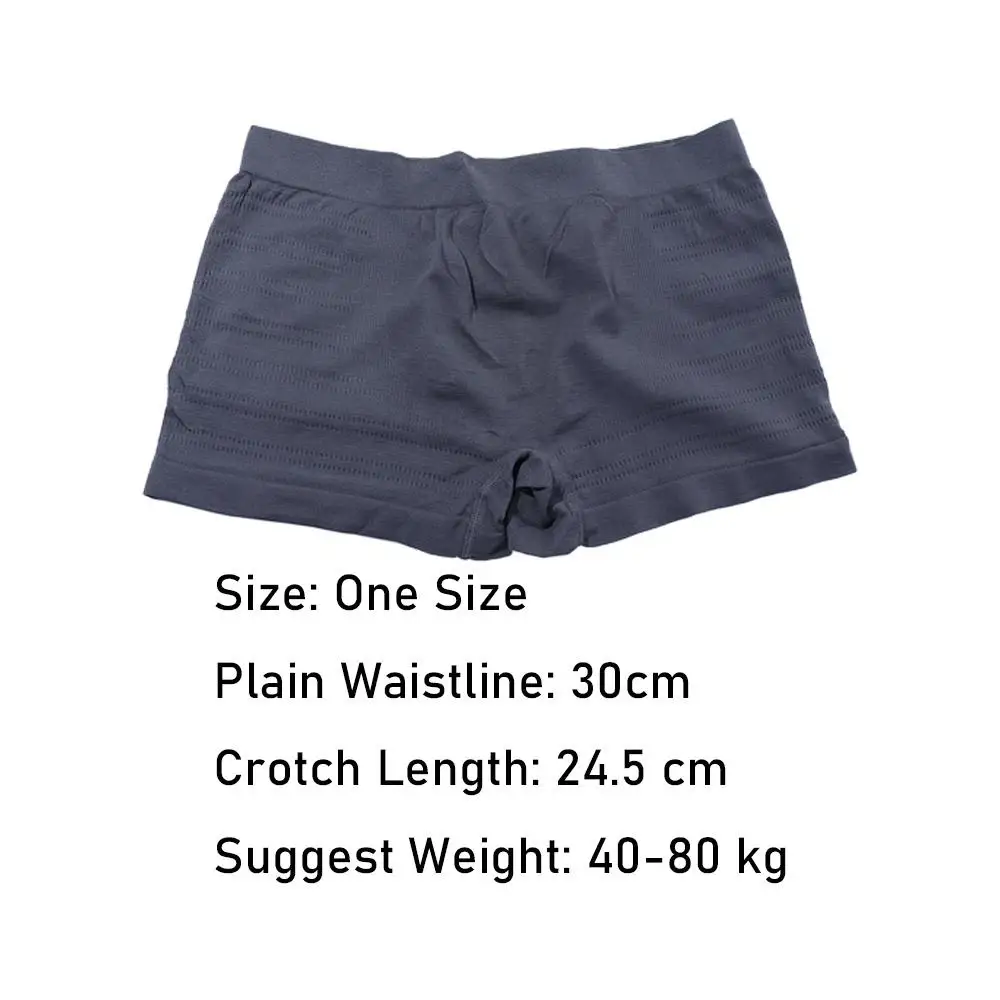 Men Breathable Cotton Crotch Underwear Solid Color Elastic Panties Comfortable Seamless Shorts Mid-waist Boxers