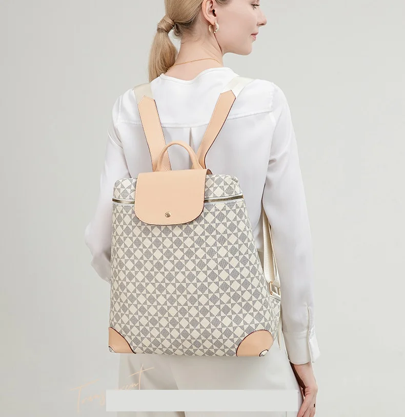 Leather Women Laptop Backpacks Lightweight Girl's School Bag Ladies Travel Bag Fashion Female Backpacks