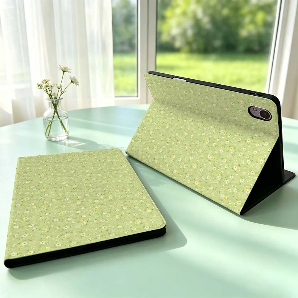 Green Floral Print For Huawei MediaPad MatePad Honor Pro V6 9 V8 X9 X 10 13.3 12.3 11 11.5 Inch Tablet Case Pen Tray