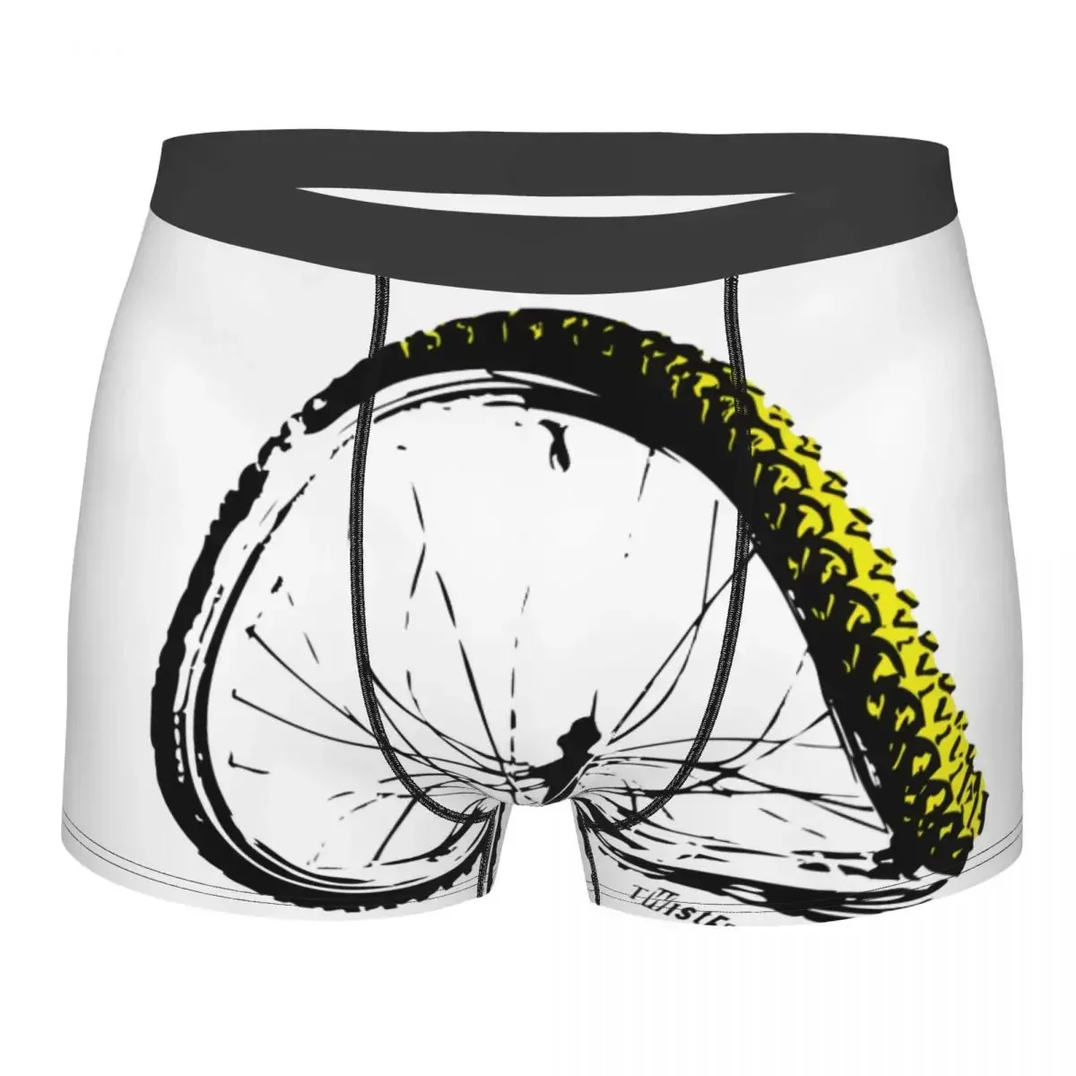 Man Twisted Wheels Bent Wheel MTB Mountain Bike Underwear Sexy Boxer Shorts Panties Homme Polyester Underpants