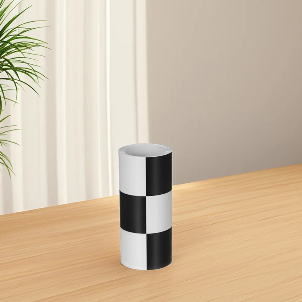 Waterproof Checkered Flag Peel and Stick Wallpaper 4 Rolls Black White Paper for Bathroom Easy Installation