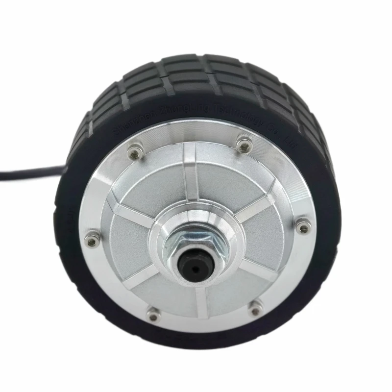 Built-in-encoder 4.5Inch 24V 5N.M 300RPM 150kg Load Electric Brushless DC Servo Wheel Hub Motor