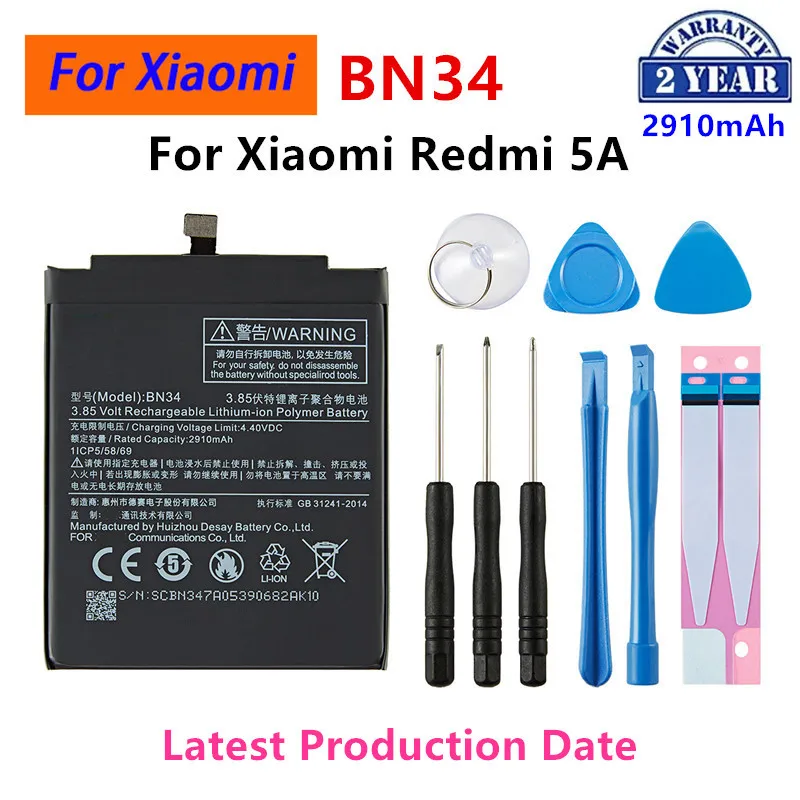 แบตเตอรี่ BN30 BN40 BN42 BN34 BN44 BN35 BN3A BM47 BN39 BN36 BM3D สำหรับ Xiaomi Redmi 4A/ 4 Pro/5A / 5 plus /Redmi go /Mi play