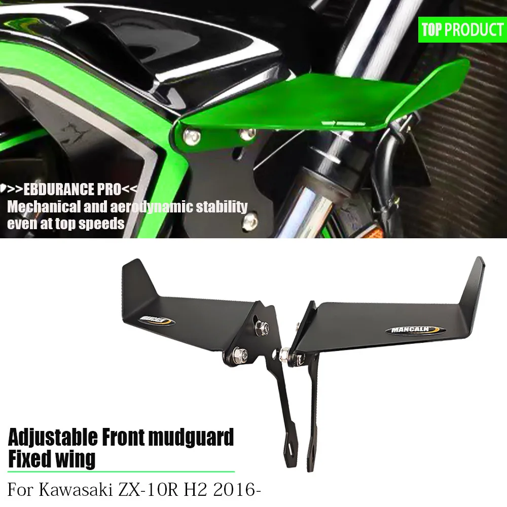 For Kawasaki ZX-10R ZX-10RR H2 20016-2023 front wheel adjustable front fixed wing front fender spoiler side wing ZX 10R ZX 10RR