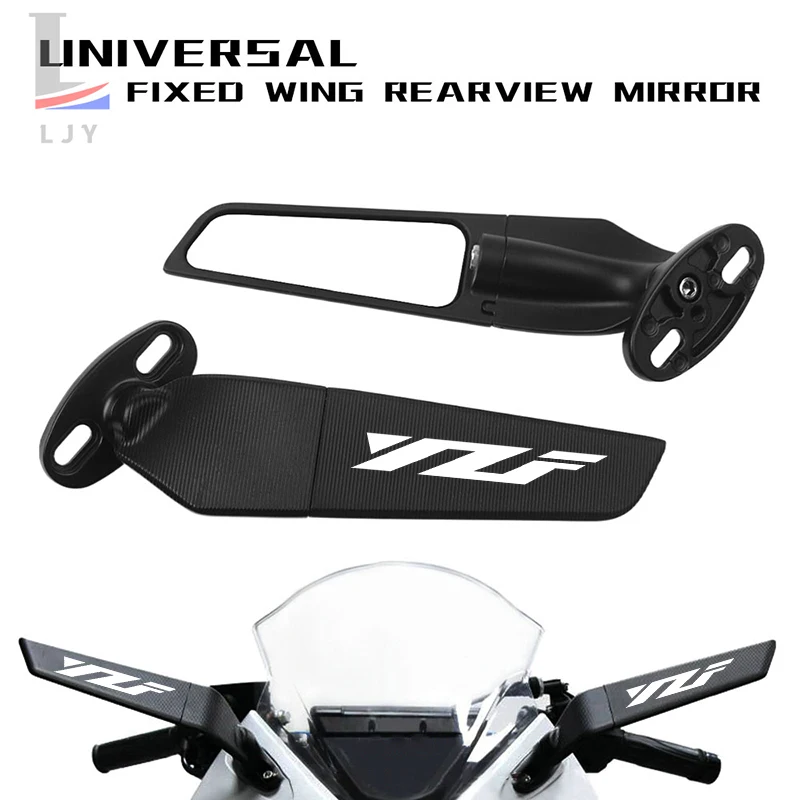 Motorcycle Mirrors Stealth Winglets Mirror Caps  For YAMAHA YZF R125 YZFR125 MT-125 MT 125 MT-125 R6 Accessories