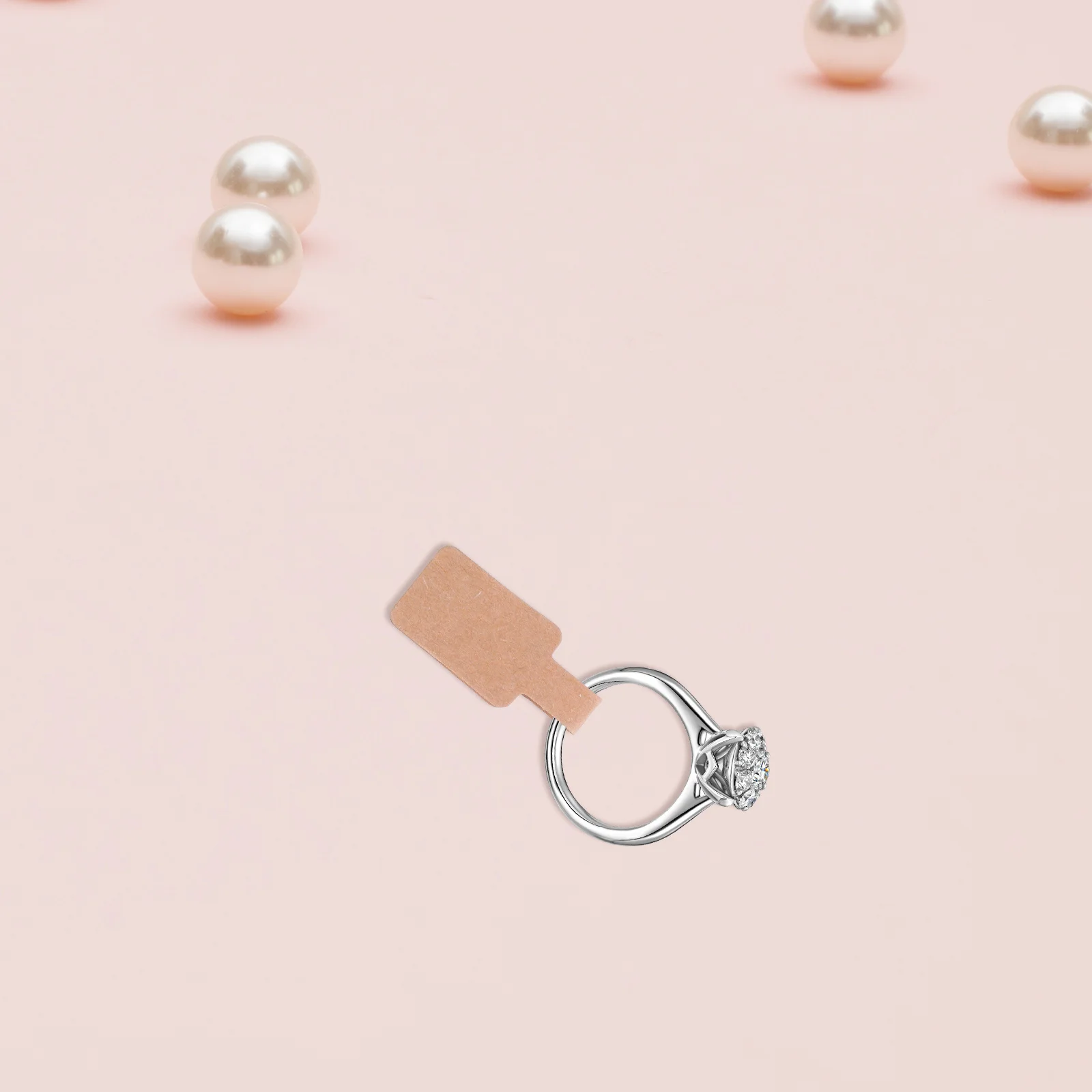 300Pcs Jewelry Sticker Tags Brown Paper Writable Adhesive Labels for Jewelry Display Retail Pricing Bracelets Rings