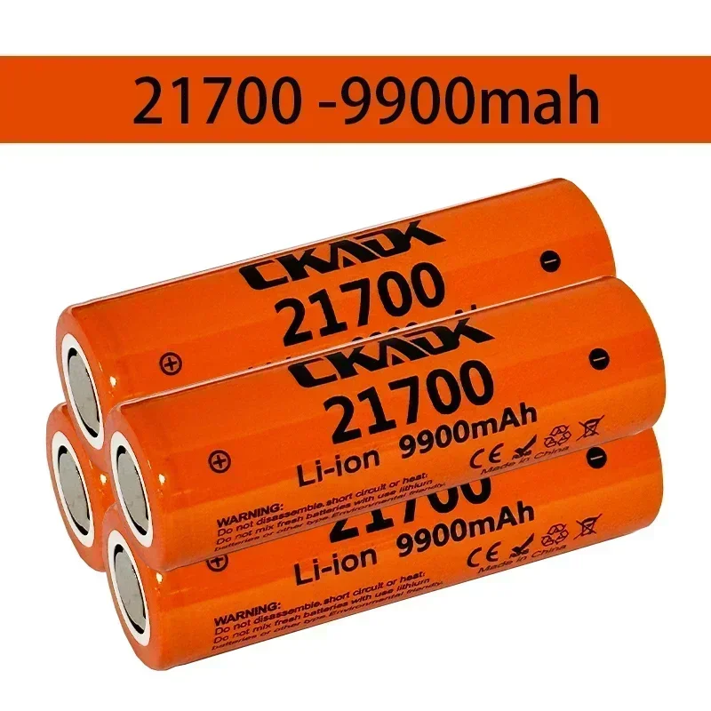 100% Original 21700 battery, high-quality 9900mAh 3.7V rechargeable lithium battery,  for  vehicles,flashlights,and game