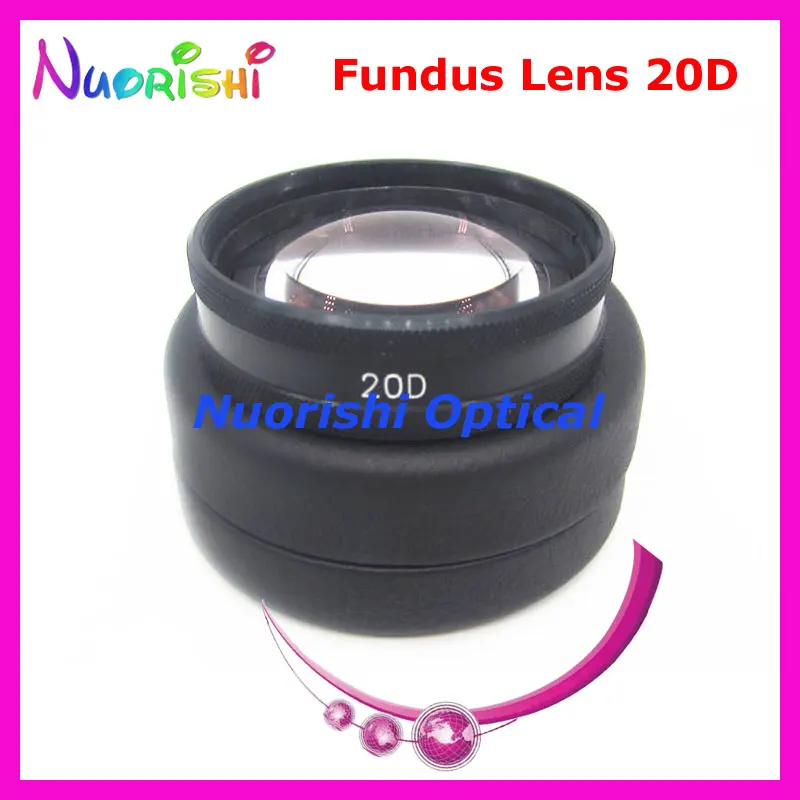 20D-B Ophthalmic Aspheric Retina Lens Fundus Contact Glass Lens Slit Lamp Examination Diagnostic Lens Black Leather Metal Box