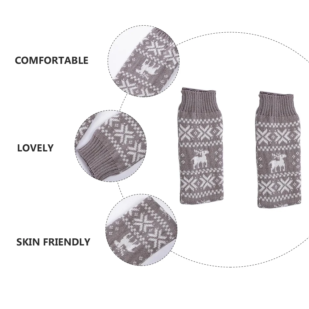 Christmas Socks Scrunched Look Women Leg Muffs Knee Pads Boot Cuff Acrylic Warmer Women's