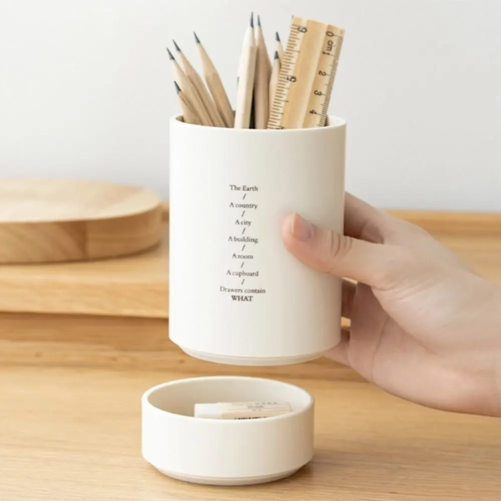 

Creative Pen Holder Space-Saving Durable Pencil Organizer Waterproof Large Capacity Desktop Storage Box Student Stationery