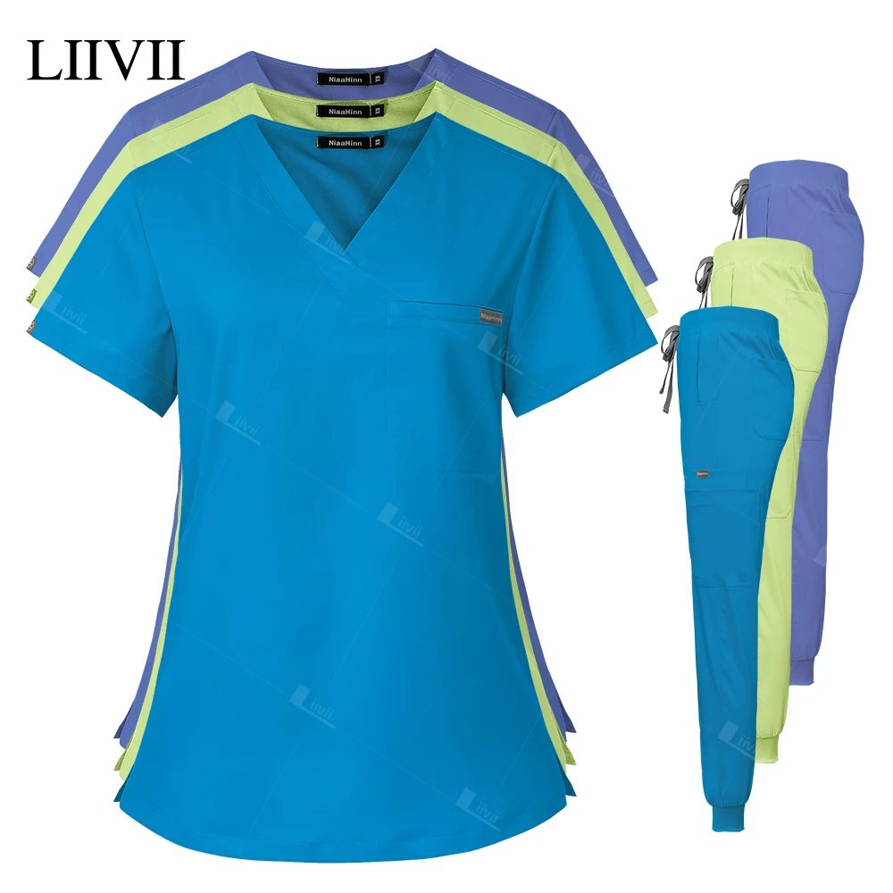 Uniformi da infermiera medica per uomo Donna Scrub clinico Set Uniformi per chirurgia ospedaliera Accessori infermieristici Abbigliamento da lavoro per bellezza dentale Nuovo