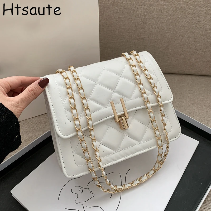 New Arrival Women Messenger Handbag Hot Chain Bags Female Solid Color Flap Designer Croddbody Bag Internet Celebrity Recommend