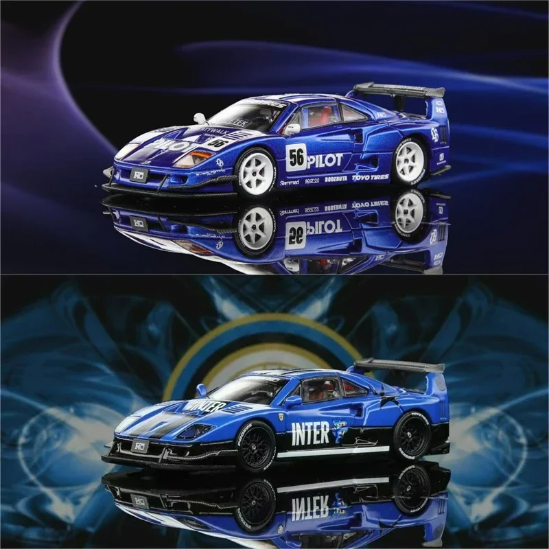 

Demon King Auto 1:64 F40 LB-Works Inter Milan / # Коллекция литых моделей автомобилей Paramount синего цвета, миниатюрный подарочный сплав
