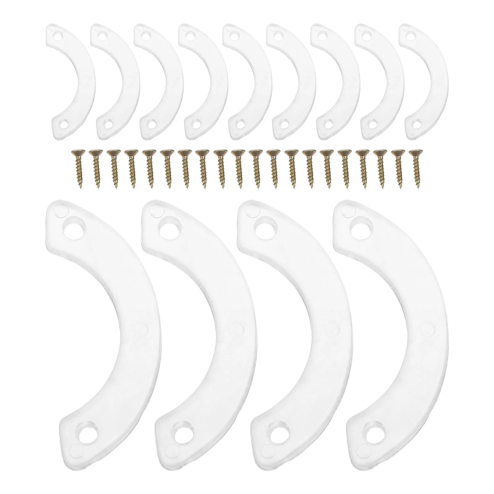 30Pcs Clear Plastic Drawer Stoppers Non-Slip Cabinet Repair Parts Screws Kitchen Dresser Bottom Slides Furniture Drawer Stops