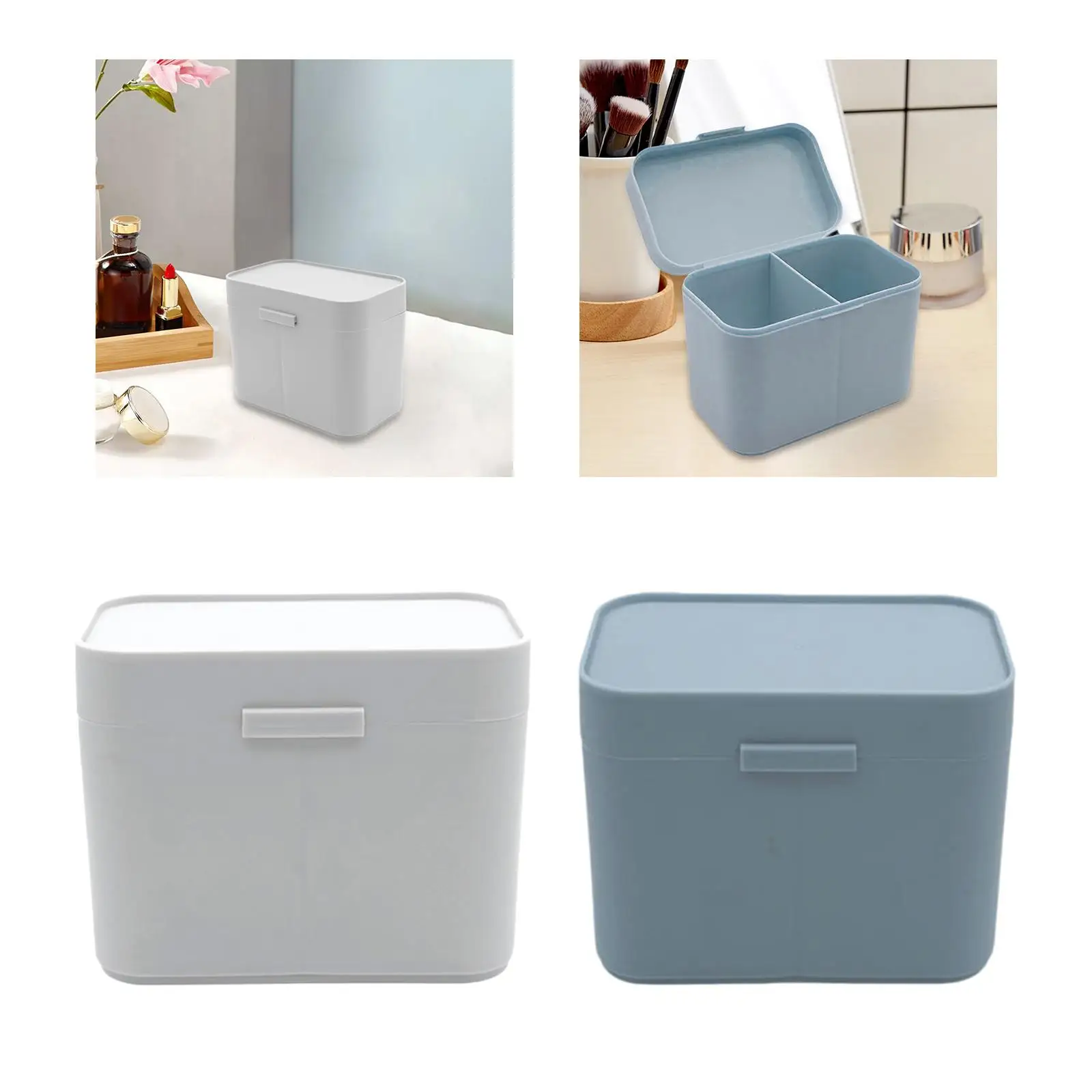 علبة تخزين لحامل الكرة والأعواد القطنية، صندوق كرات أعواد القطن للقطن