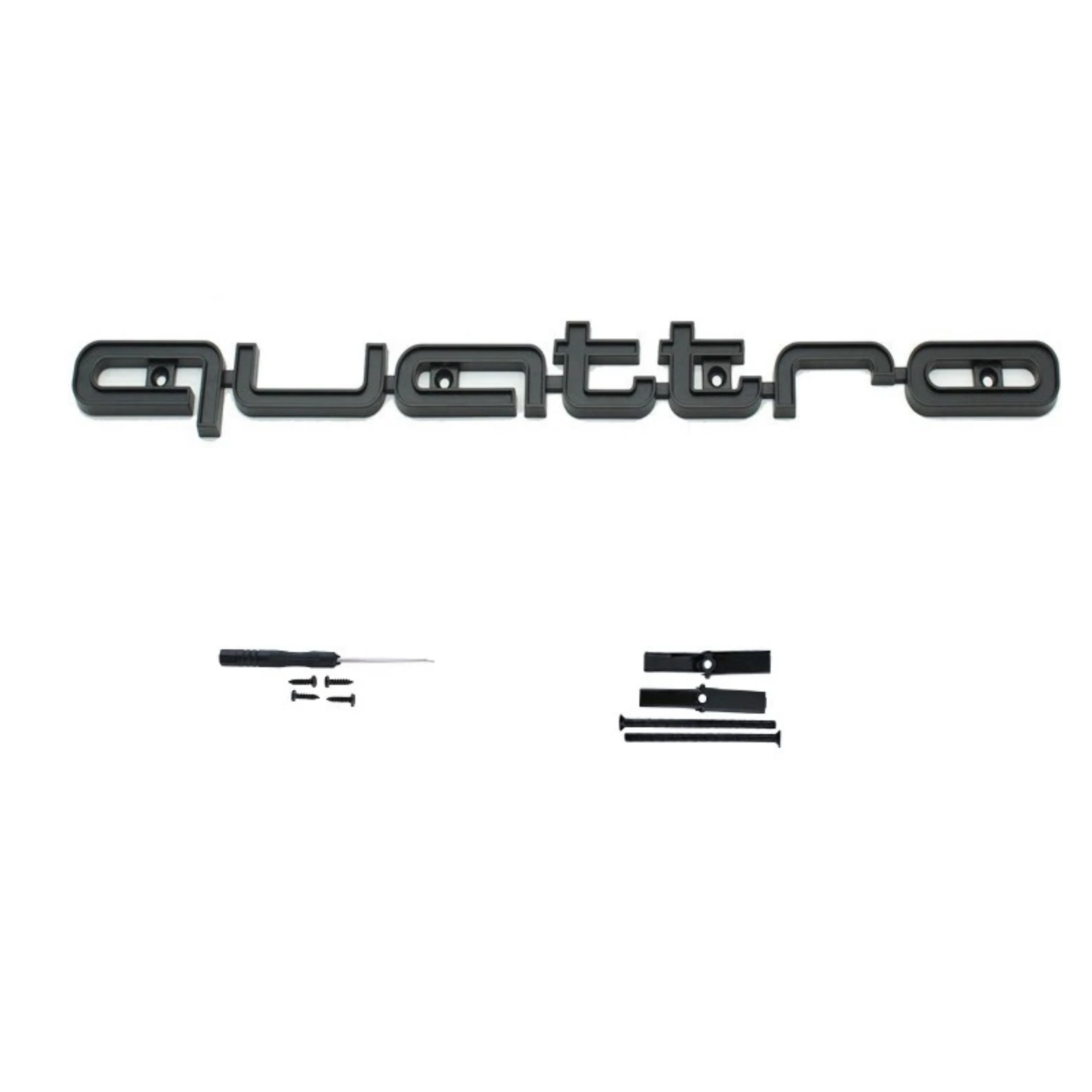 Quattro Emblem 3D ABS Auto Frontgrill-Emblem für Audi A3 A4 A5 A6 A6L A7 A8 Q3 Q5 Q7 S3 S4 S5 RS3 RS4 RS6 Abzeichen Zubehör