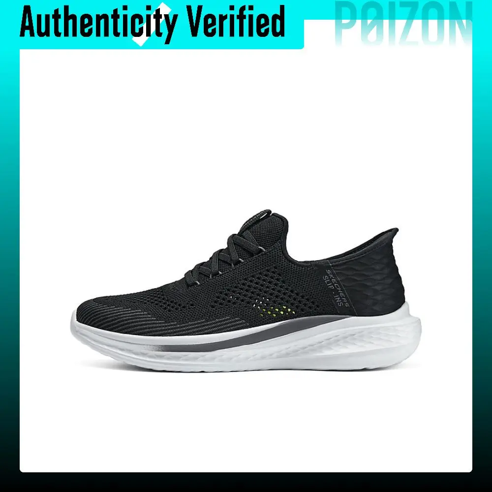 Skechers SLADE Penetration Technology Mesh, Textile Low top Casual Shoes Men's Black 210810-BLK