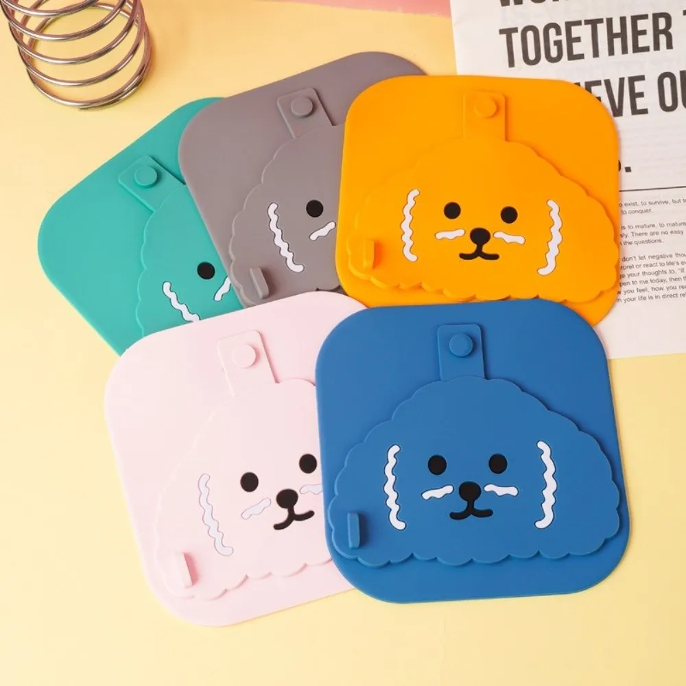 

Silicone Shower Drain Cover Cartoon Dog Insect-proof Bathtub Drain Stopper Reusable Anti-Odor Kitchen Sink Seal Mat
