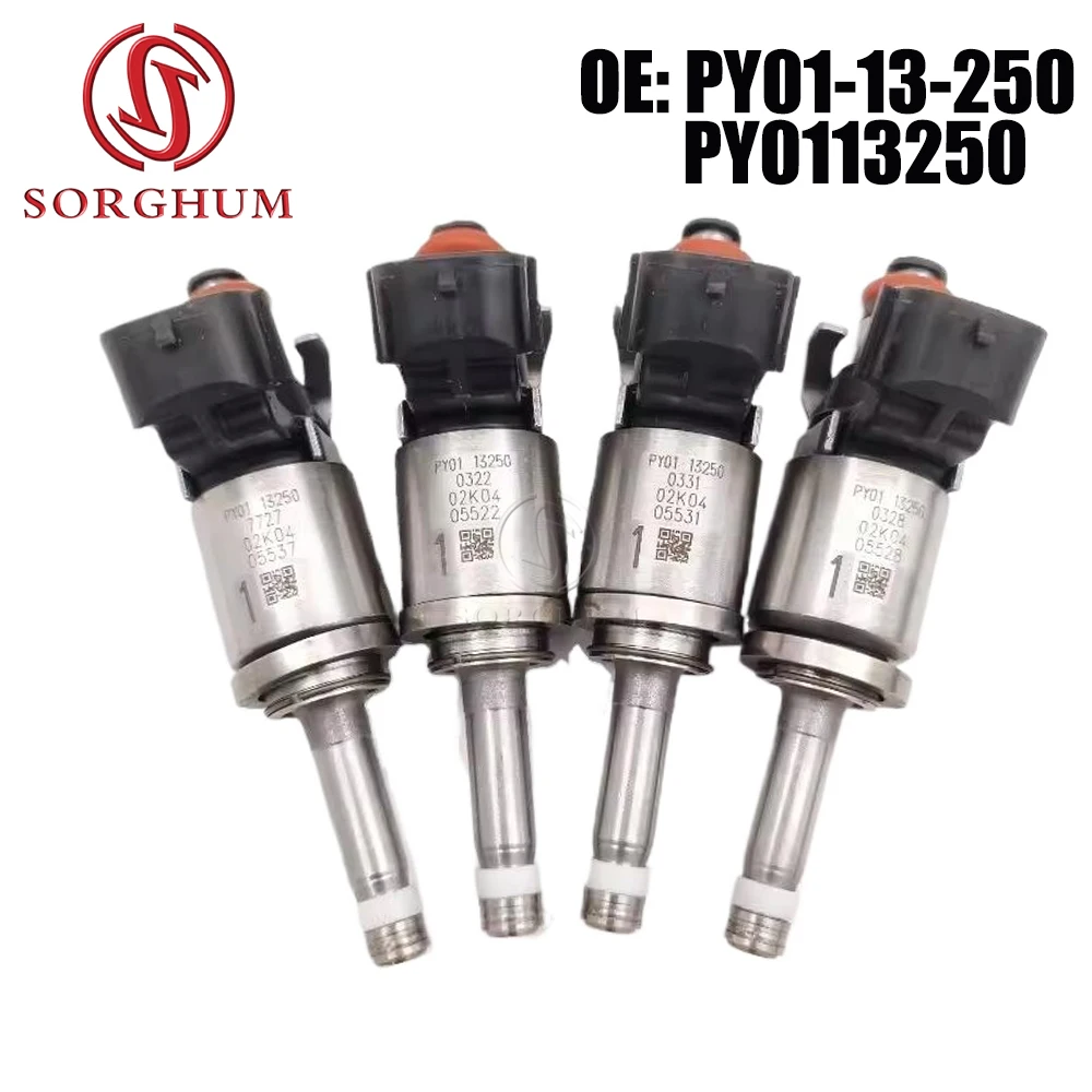 

SORGHUM 4 шт. инжектор топлива для Mazda 3 6 CX-5 2.5L OEM PY01-13-250 PY 2014-2018 гг. 0113250 Топливная система двигателя 2,5 AWD