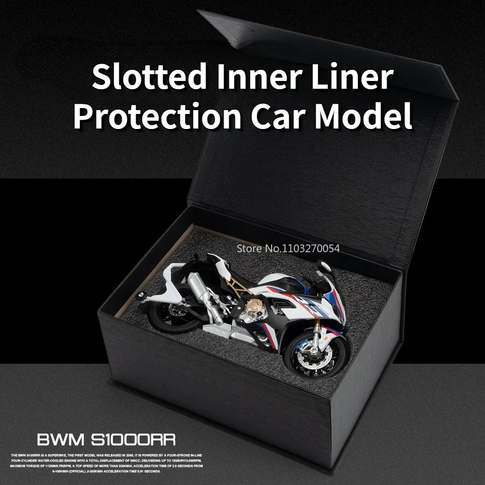 1/9 Kawasaki H2R Alloy Motorcycle Models Gift Box Series Diecasts Simulation Motorbike Vehicle Model Toys For Kids Birthday Gift