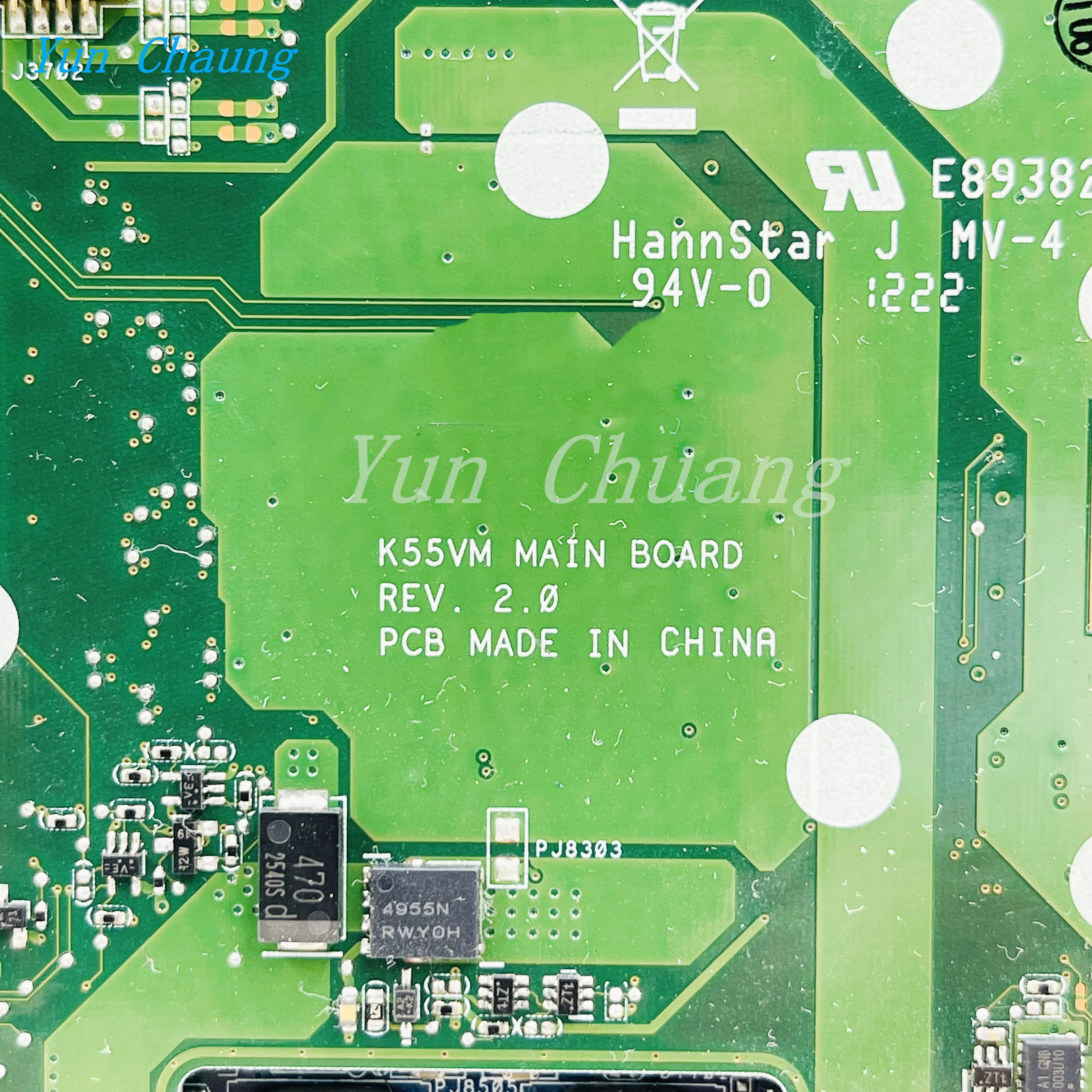 K55VM Mainboard Cho ASUS K55VM K55VJ A55V K55V R500V Laptop Bo Mạch Chủ HM76 DDR3 Với GT630M/GT635M 2G thẻ Thử Nghiệm Năm 100%