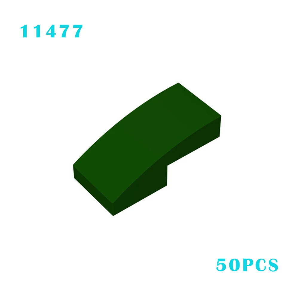 50pcs 11477 Slope Curved 2 X 1 Bricks DIY Buildings Blocks Collections Bulk Modular Toys For Technical MOC Set Christmas Gifts